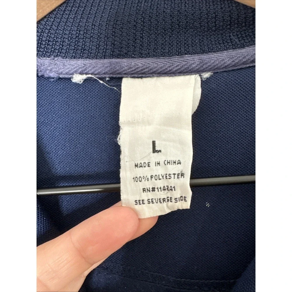 VINTAGE RETRO‎ FOX MEN'S NAVY BLUE POLYESTER TRACK JACKET SIZE L - Picture 5 of 11